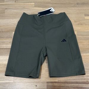 New Adidas Women's Green Biker Shorts